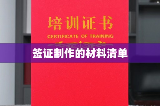 方山签证制作的材料清单